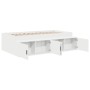 Base de cama de almacenamiento Blanca 100x200 cm de , Camas y somieres - Ref: Foro24-3335181, Precio: 200,39 €, Descuento: -5%%