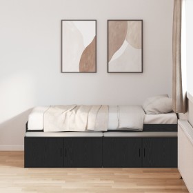 Comprar Estructura de Cama Roble Negro 100x200 cm