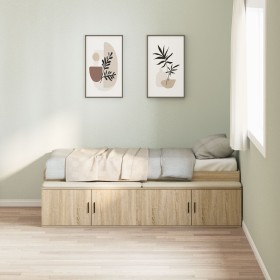 Comprar Cama con almacenamiento Roble Sonoma