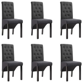 Sillas de comedor 6 unidades tela gris oscuro en Sillas de comedor | Comprar online en Foru.es