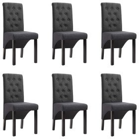 Sillas de comedor 6 unidades tela gris oscuro en Sillas de comedor | Comprar online en Foru.es