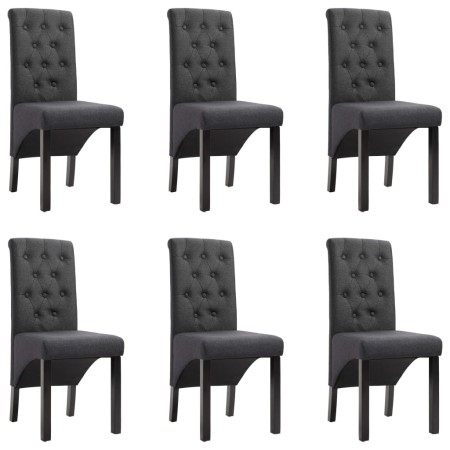 Sillas de comedor 6 unidades tela gris oscuro en Sillas de comedor | Comprar online en Foru.es