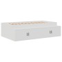 Marco de cama con almacenamiento Blanco 90x200 cm de , Camas y somieres - Ref: Foro24-3335189, Precio: 198,20 €, Descuento: -5%%