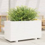Jardinera madera maciza de pino blanco 90x40x49,5 cm en Macetas y jardineras | Comprar online en Foru.es