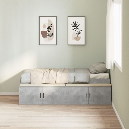 Estructura de Cama con Almacenamiento Gris Concreto 90x190 cm | Foro24.es | Tu tienda online para hogar, jardín y más Foro24.es
