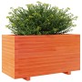 Jardinera madera maciza de pino marrón cera 90x40x49,5 cm en Macetas y jardineras | Comprar online en Foru.es