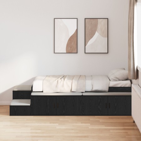 Estructura de Cama de Almacenamiento Roble Negro 100x200 cm | Foro24.es | Tu tienda online para hogar, jardín y más Foro24.es