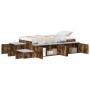Estructura de Cama de Almacenamiento Roble Ahumado 100x200 cm | Foro24.es | Tu tienda online para hogar, jardín y más Foro24.es