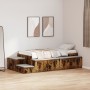 Estructura de Cama de Almacenamiento Roble Ahumado 100x200 cm | Foro24.es | Tu tienda online para hogar, jardín y más Foro24.es