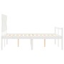 Cama personas mayores cabecero madera maciza blanco 140x200 cm de vidaXL, Camas y somieres - Ref: Foro24-3195417, Precio: 175...