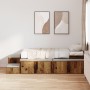 Estructura de Cama de Almacenamiento Madera Vieja 100x200 cm | Foro24.es | Tu tienda online para hogar, jardín y más Foro24.es