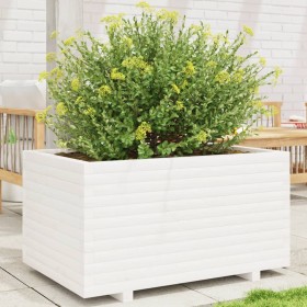 Jardinera madera maciza de pino blanco 90x60x49,5 cm en Macetas y jardineras | Comprar online en Foru.es