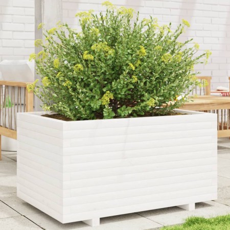 Jardinera madera maciza de pino blanco 90x60x49,5 cm en Macetas y jardineras | Comprar online en Foru.es
