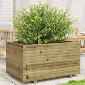 Jardinera madera de pino impregnada 90x60x49,5 cm en Macetas y jardineras | Comprar online en Foru.es