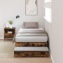 Cama con almacenamiento Marco de Madera Ahumada 80x200 cm | Foro24.es | Tu tienda online para hogar, jardín y más Foro24.es
