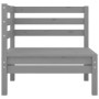Juego de muebles de jardín 8 piezas madera maciza de pino gris de vidaXL, Conjuntos de jardín - Ref: Foro24-3082574, Precio: ...