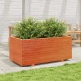 Jardinera madera maciza de pino marrón cera 110x60x49,5 cm en Macetas y jardineras | Comprar online en Foru.es
