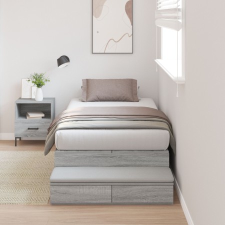 Cama con almacenamiento Marco Gris Sonoma 90x200 cm | Foro24.es | Tu tienda online para hogar, jardín y más Foro24.es