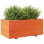 Jardinera madera maciza de pino marrón cera 110x60x49,5 cm en Macetas y jardineras | Comprar online en Foru.es