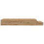 Cama de Almacenamiento en Roble Artesanal 90x200 cm de , Camas y somieres - Ref: Foro24-3335612, Precio: 236,86 €, Descuento:...