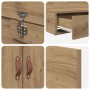 Cama de Almacenamiento en Roble Artesanal 90x200 cm de , Camas y somieres - Ref: Foro24-3335612, Precio: 236,86 €, Descuento:...