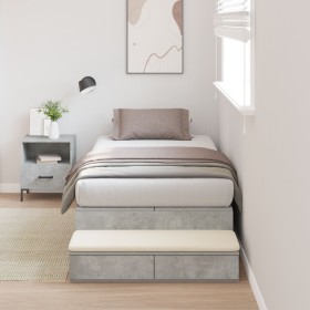 Estructura de Cama de Almacenamiento Gris Concreto 100x200 cm de , Camas y somieres - Ref: Foro24-3335616, Precio: 253,16 €, ...