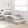 Estructura de Cama de Almacenamiento Gris Concreto 100x200 cm de , Camas y somieres - Ref: Foro24-3335616, Precio: 253,16 €, ...