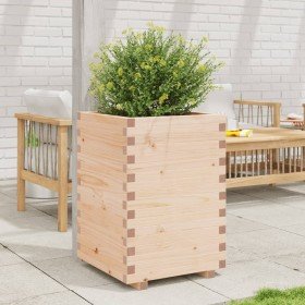 Jardinera madera maciza de pino 50x50x72,5 cm en Macetas y jardineras | Comprar online en Foru.es