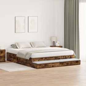 Comprar Cama Roble Ahumado 200x200 cm