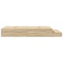 Estructura de Cama de Almacenamiento Roble Sonoma 120x200 cm de , Camas y somieres - Ref: Foro24-3335631, Precio: 423,02 €, D...