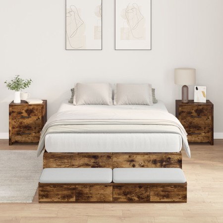 Estructura de Cama Roble Ahumado 120x200 cm | Foro24.es | Tu tienda online para hogar, jardín y más Foro24.es