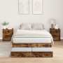 Estructura de Cama Roble Ahumado 120x200 cm | Foro24.es | Tu tienda online para hogar, jardín y más Foro24.es