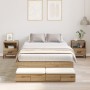Marco de Cama de Almacenamiento Roble Artesanal 120x200 cm | Foro24.es | Tu tienda online para hogar, jardín y más Foro24.es