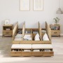 Marco de Cama de Almacenamiento Roble Artesanal 120x200 cm | Foro24.es | Tu tienda online para hogar, jardín y más Foro24.es