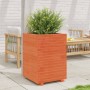 Jardinera madera maciza de pino marrón cera 50x50x72,5 cm en Macetas y jardineras | Comprar online en Foru.es