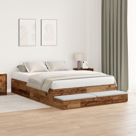 Cama de Almacenamiento Madera Antigua 140x200 cm | Foro24.es | Tu tienda online para hogar, jardín y más Foro24.es