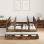 Estructura de Cama de Almacenamiento Roble Ahumado 160x200 cm | Foro24.es | Tu tienda online para hogar, jardín y más Foro24.es
