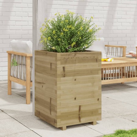 Jardinera madera de pino impregnada 50x50x72,5 cm en Macetas y jardineras | Comprar online en Foru.es