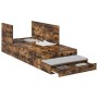 Estructura de Cama de Almacenamiento Roble Ahumado 90x190 cm | Foro24.es | Tu tienda online para hogar, jardín y más Foro24.es