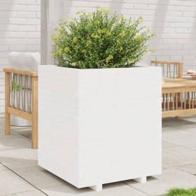 Jardinera madera maciza de pino blanco 60x60x72,5 cm en Macetas y jardineras | Comprar online en Foru.es