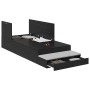 estructura de cama de almacenamiento en roble negro 75x190 cm | Foro24.es | Tu tienda online para hogar, jardín y más Foro24.es