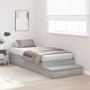 Estructura de Cama de Almacenamiento Gris Sonoma 75x190 cm | Foro24.es | Tu tienda online para hogar, jardín y más Foro24.es