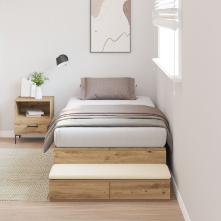 Estructura de Cama de Almacenamiento en Roble Artesanal 75x190 cm | Foro24.es | Tu tienda online para hogar, jardín y más Foro24.es