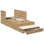 Estructura de Cama de Almacenamiento en Roble Artesanal 75x190 cm | Foro24.es | Tu tienda online para hogar, jardín y más Foro24.es