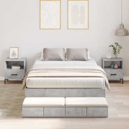 Estructura de cama de almacenamiento Gris concreto 120x190 cm | Foro24.es | Tu tienda online para hogar, jardín y más Foro24.es