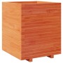 Jardinera madera maciza de pino marrón cera 60x60x72,5 cm en Macetas y jardineras | Comprar online en Foru.es