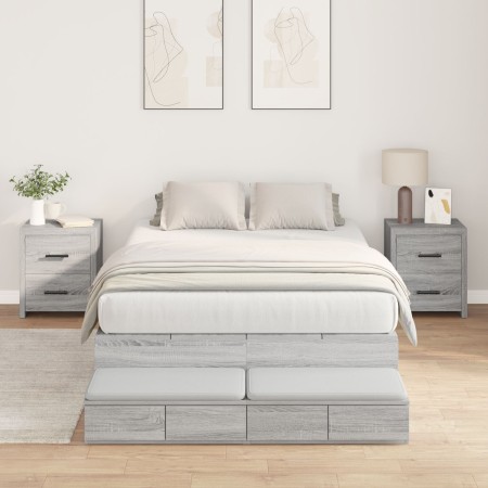 Estructura de Cama de Almacenamiento Gris Sonoma 120x190 cm | Foro24.es | Tu tienda online para hogar, jardín y más Foro24.es