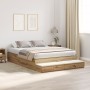 Estructura de Cama de Almacenamiento en Roble Artisan 135x190 cm | Foro24.es | Tu tienda online para hogar, jardín y más Foro24.es
