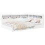 Cama Biblioteca Blanca 150x200 cm Madera Ingenierizada de , Camas y somieres - Ref: Foro24-3335734, Precio: 235,19 €, Descuen...