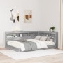 Cama con Estantería Gris Sonoma 150x200 cm Madera Elaborada de , Camas y somieres - Ref: Foro24-3335738, Precio: 233,93 €, De...